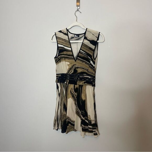 $330 The Kooples Silk Marble Print Mini Dress NWT - Picture 14 of 15